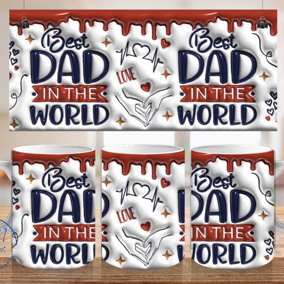 Best Dad Mug, Best Dad In The World Mug, Dad Coffee Mug, Gift For Dad, Dad Cup - Picture 1 of 5